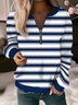 Women's Long Sleeve Front Center Zipper Sweatshirt