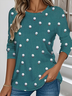 Casual Long Sleeve Round Neck T-Shirt