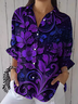 Women's Alzheimer's Floral Print Casual Shirt
