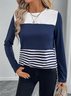 Casual Long Sleeve Round Neck T-Shirt