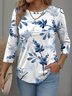 Casual Long Sleeve Round Neck T-Shirt