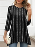 Crew Neck Casual Striped Regular Fit T-Shirt
