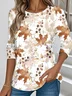 Casual Long Sleeve Round Neck T-Shirt