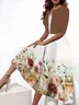Women's Printing Floral Daily Going Out Two-Piece Set Light Blue Casual Summer Coat With Skirt Matching Set