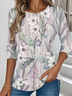 Casual Long Sleeve Round Neck T-Shirt