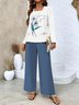 Loose Simple Square Neck Dandelion Two-Piece Set