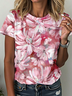 Simple Casual Round Neck Short Sleeve T-Shirt