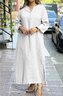 Cotton Casual Plain Regular Fit Dress With No