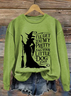 Halloween Round Neck Long Sleeve Casual Sweatshirt