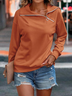 Women's Casual Zipper Long Sleeve Sweatshirt