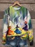 Halloween Round Neck Long Sleeve Casual Sweatshirt