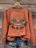 Halloween Round Neck Long Sleeve Casual Sweatshirt