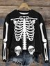 Halloween Round Neck Long Sleeve Casual Sweatshirt