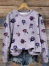 Loose Casual Floral Printing Sweatshirt