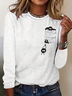 Regular Women's Casual Commuter Round Neck Long Sleeve T-Shirt