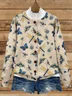 Ethnic Butterfly Loose Crew Neck Cardigan