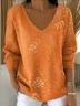 Casual Floral Sweater