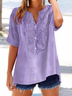 Women's Floral Print Casual Short Sleeve Shirt