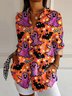 Women's Halloween Pattern Shirt Elegant Retro Long Sleeve Regular Fit Spring And Autumn