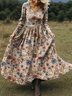 Women's Maxi Dress A-Line Skirt Holiday Casual Bohemian Beach Floral Pattern
