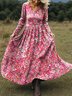 Women's Maxi Dress A-Line Skirt Holiday Casual Bohemian Beach Floral Pattern