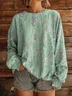 Women's Sweatshirt Gradient Pattern Casual Long Sleeve Crew Neck Top Street Daily Print