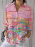 Women's Abstract Print Casual Shirt