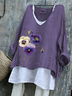Linen V Neck T-Shirt