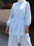 Women's Split Joint Plain Daily Going Out Two-Piece Set Khaki Casual Spring/Fall Top With Pants Matching Set