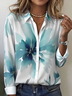 Women's Floral Pattern Shirt Elegant Commuter Long Sleeve Spring and Autumn Tops