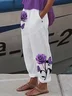 Women's Alzheimer's Floral Print Casual Pants