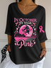 Women's Casual October We Wear Pink Halloween Witch Top