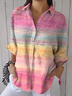 Women's Breast Awareness Abstract Print Casual Shirt