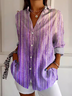 Women's Alzheimer's Abstract Print Casual Long Sleeve Shirt