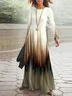 Regular Fit Casual Cotton Crew Neck Dress With No