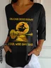 Women's Retro On A Dark Desert Highway Cool Wind In My Hair Print Shirt
