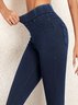 Slim-fitting Pocket Denim Yoga Pants With Hip-lifting Stretch Pants For Women With High Waist And Tummy-controlling Barbie Pants Leggings