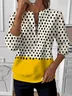 Women's Artistic Contrast Graphic Design Everyday Long Sleeve Center Front Zip Sweatshirt