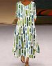 Women's Art Pattern Double Layer Dress Stylish Modern Everyday Weekend Beach
