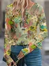 Women's Artistic Floral Pattern Long Sleeve T-shirt Fashion Modern Daily Weekend