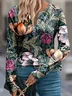 Women's Artistic Floral Pattern Long Sleeve T-shirt Fashion Modern Daily Weekend
