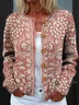 Knitted Peasant Crew Neck Loose Cardigan