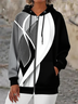 Women's Line Art Hooded Jacket Casual Comfort Regular Sweatshirt