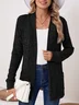 Basic Loose Autumn And Winter New Solid Color Cashmere Long-sleeved Bottoming Cardigan Knitted Cardigan