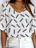 Women's Ribbed T-Shirt Casual Comfort 3/4 Sleeves Regular Top