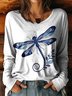 Women's Retro Graphic T-shirt Casual Comfort Regular Loose Top