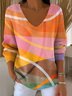 Casual V Neck Sweater
