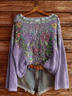 Women's Floral Print Casual Long Sleeve Top