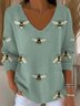 Regular Fit V Neck Casual Sweater