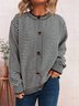 Striped Regular Fit Casual Cardigan